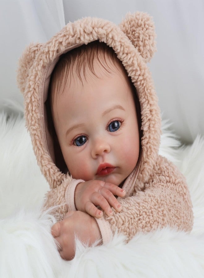 KSBD Reborn Baby Dolls - 18 Inch Realistic Baby Doll Lifelike Full Baby Boy Real Life Baby Doll with Soft Vinyl Body can Swimming with Accessories Gifts for Kids 3+ - Image 3